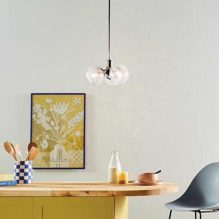 Kichler Canada - 52700PN - Three Light Chandelier/Semi Flush - Silvarious - Polished Nickel