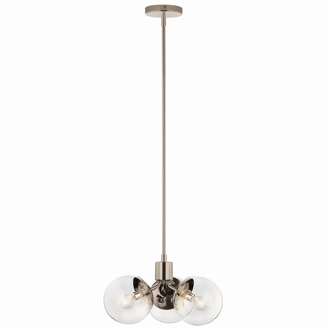 Kichler Canada - 52700PNCLR - Three Light Chandelier/Semi Flush - Silvarious - Polished Nickel