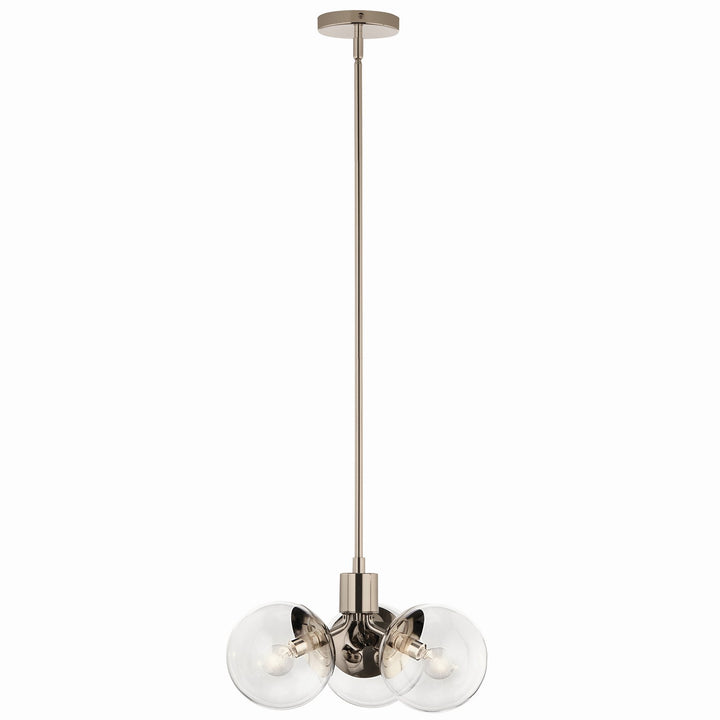 Kichler Canada - 52700PNCLR - Three Light Chandelier/Semi Flush - Silvarious - Polished Nickel