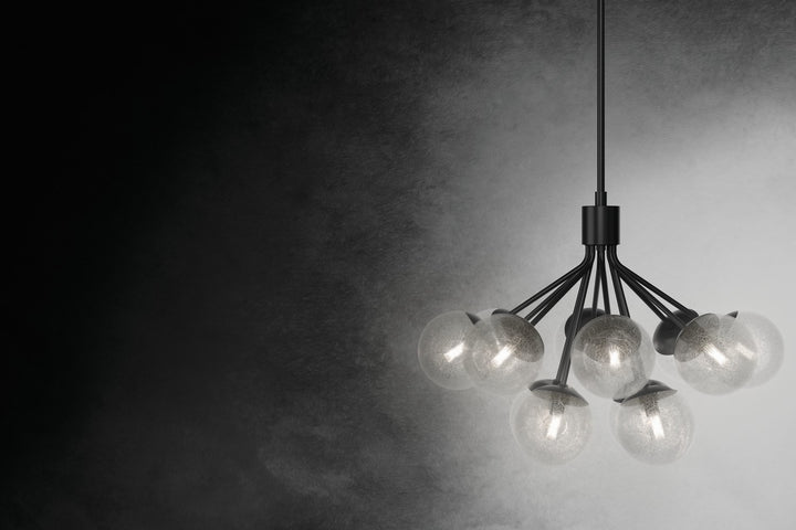 Kichler Canada - 52701BK - 12 Light Chandelier Convertible - Silvarious - Black