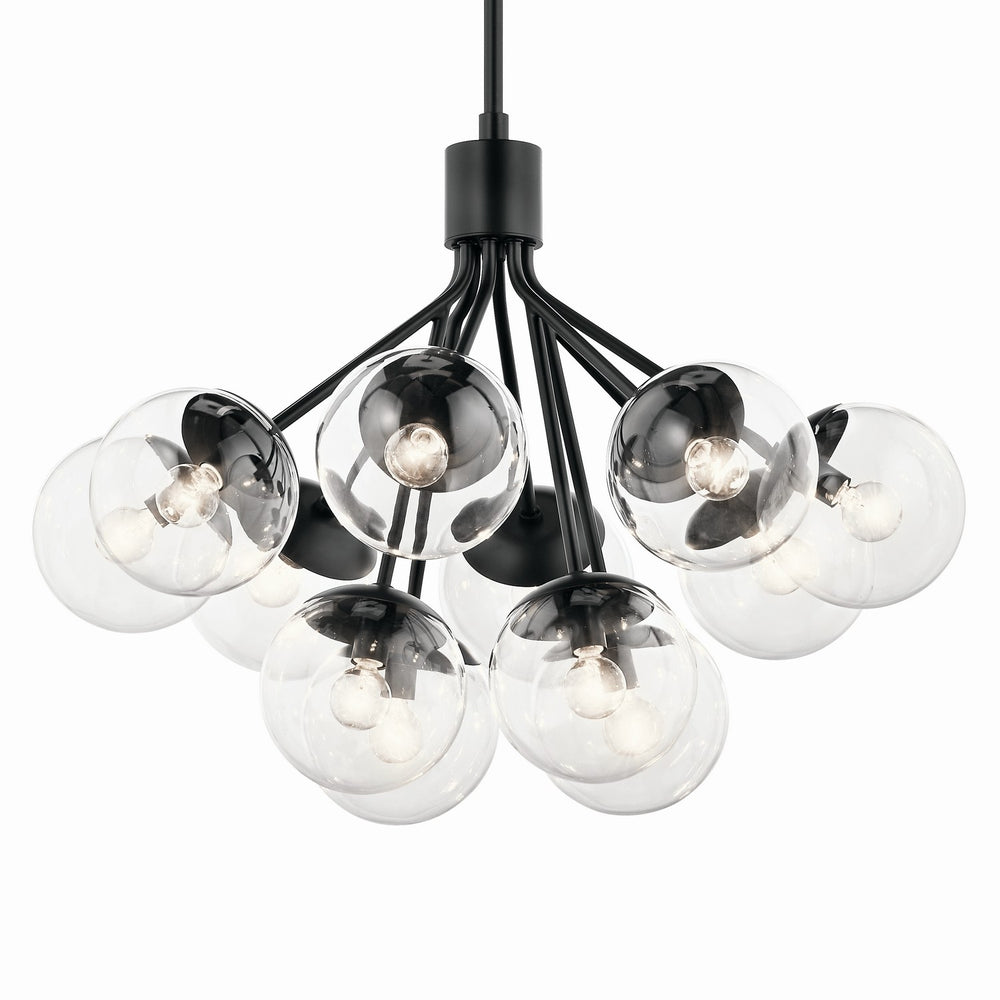 Kichler Canada - 52701BKCLR - 12 Light Chandelier Convertible - Silvarious - Black