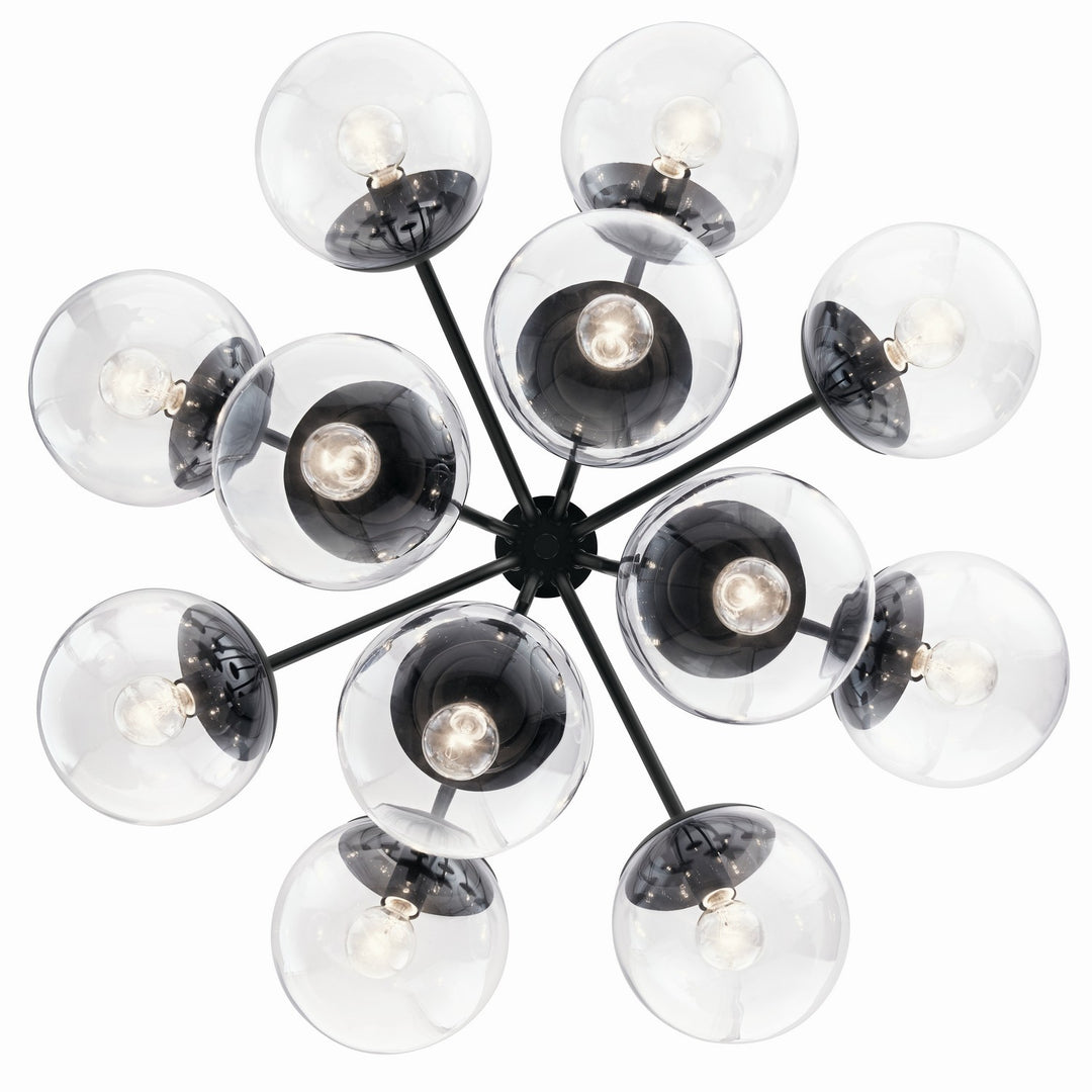 Kichler Canada - 52701BKCLR - 12 Light Chandelier Convertible - Silvarious - Black
