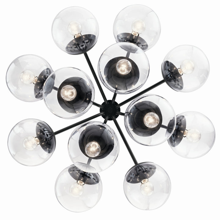 Kichler Canada - 52701BKCLR - 12 Light Chandelier Convertible - Silvarious - Black