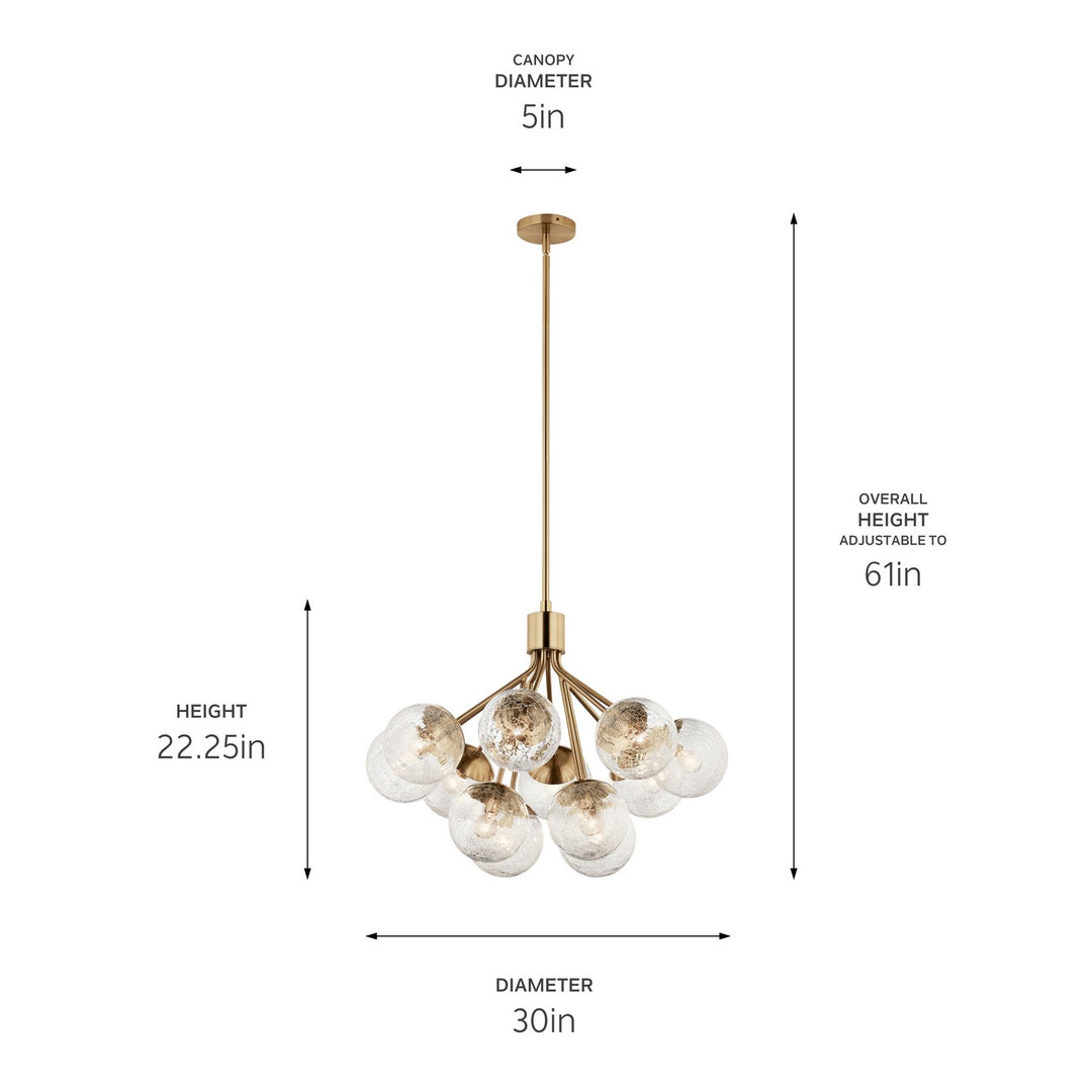 Kichler Canada - 52701CPZ - 12 Light Chandelier Convertible - Silvarious - Champagne Bronze