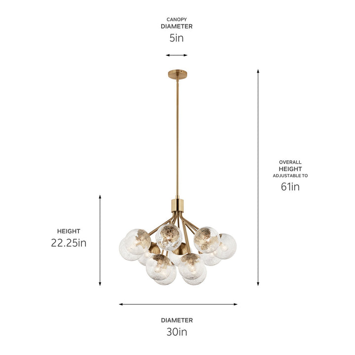 Kichler Canada - 52701CPZ - 12 Light Chandelier Convertible - Silvarious - Champagne Bronze