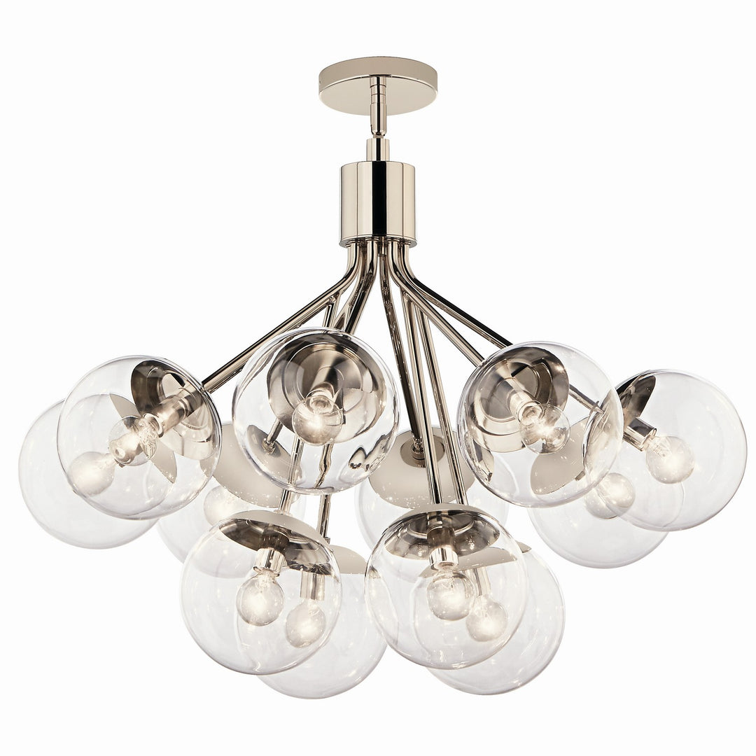 Kichler Canada - 52701PNCLR - 12 Light Chandelier Convertible - Silvarious - Polished Nickel