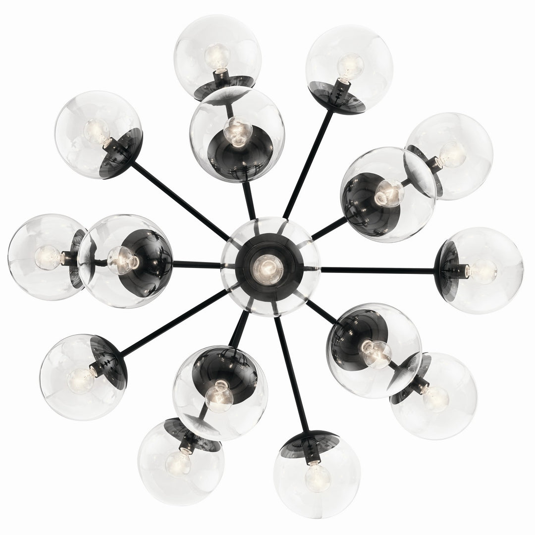 Kichler Canada - 52702BKCLR - 16 Light Chandelier Convertible - Silvarious - Black