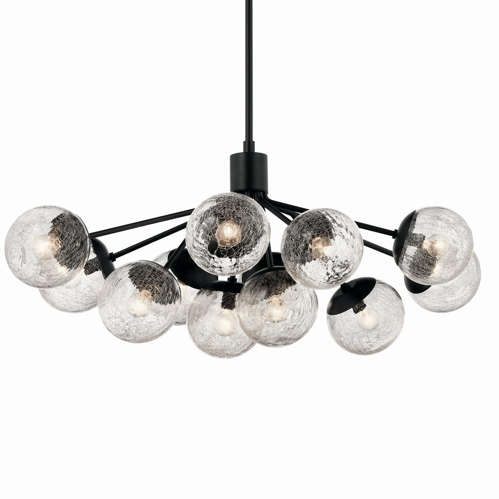 Kichler Canada - 52703BK - 12 Light Linear Chandelier Convertible - Silvarious - Black