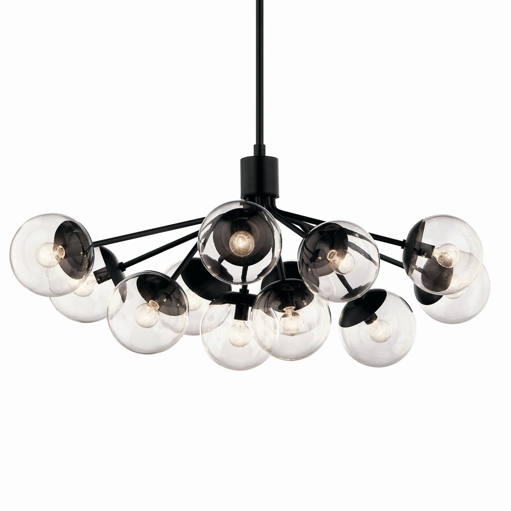 Kichler Canada - 52703BKCLR - 12 Light Linear Chandelier Convertible - Silvarious - Black