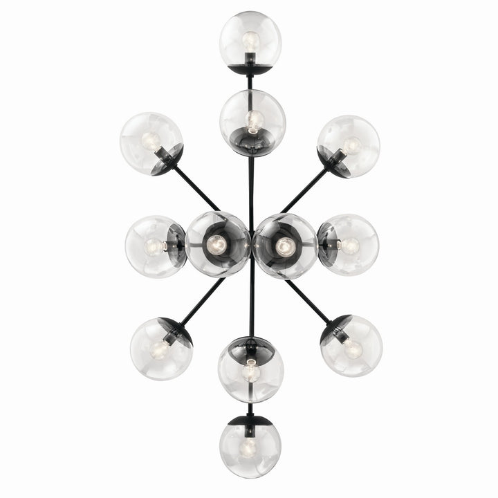 Kichler Canada - 52703BKCLR - 12 Light Linear Chandelier Convertible - Silvarious - Black