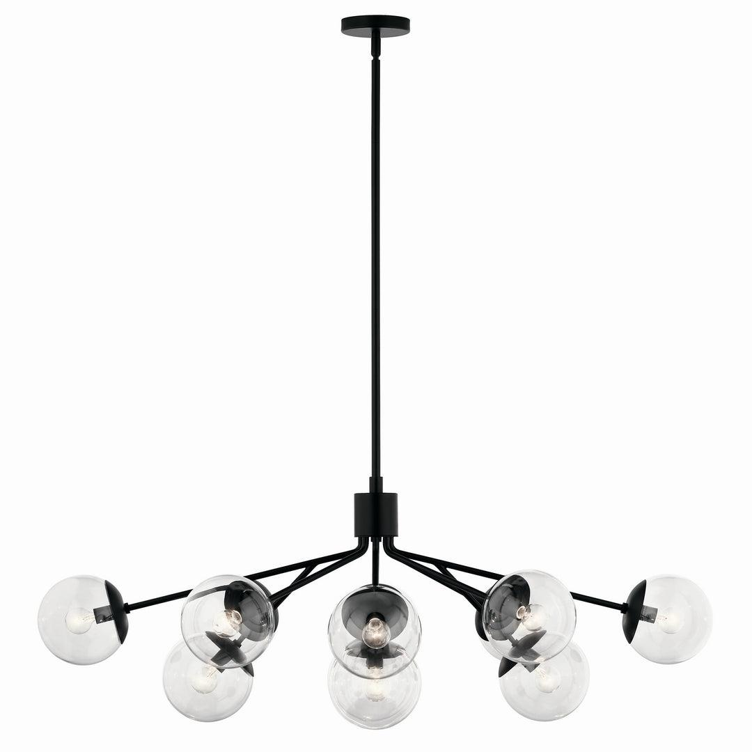 Kichler Canada - 52703BKCLR - 12 Light Linear Chandelier Convertible - Silvarious - Black