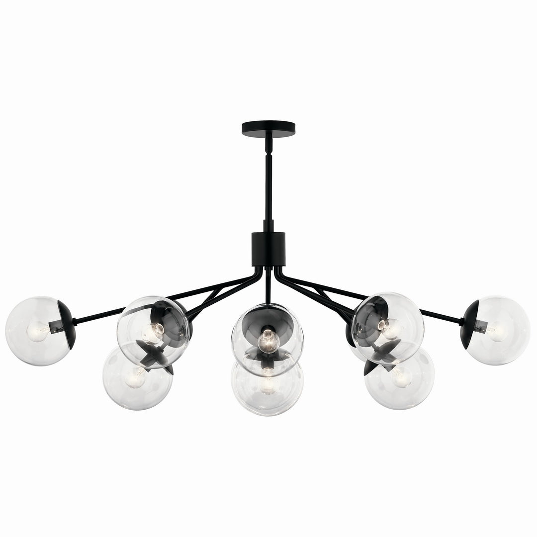 Kichler Canada - 52703BKCLR - 12 Light Linear Chandelier Convertible - Silvarious - Black