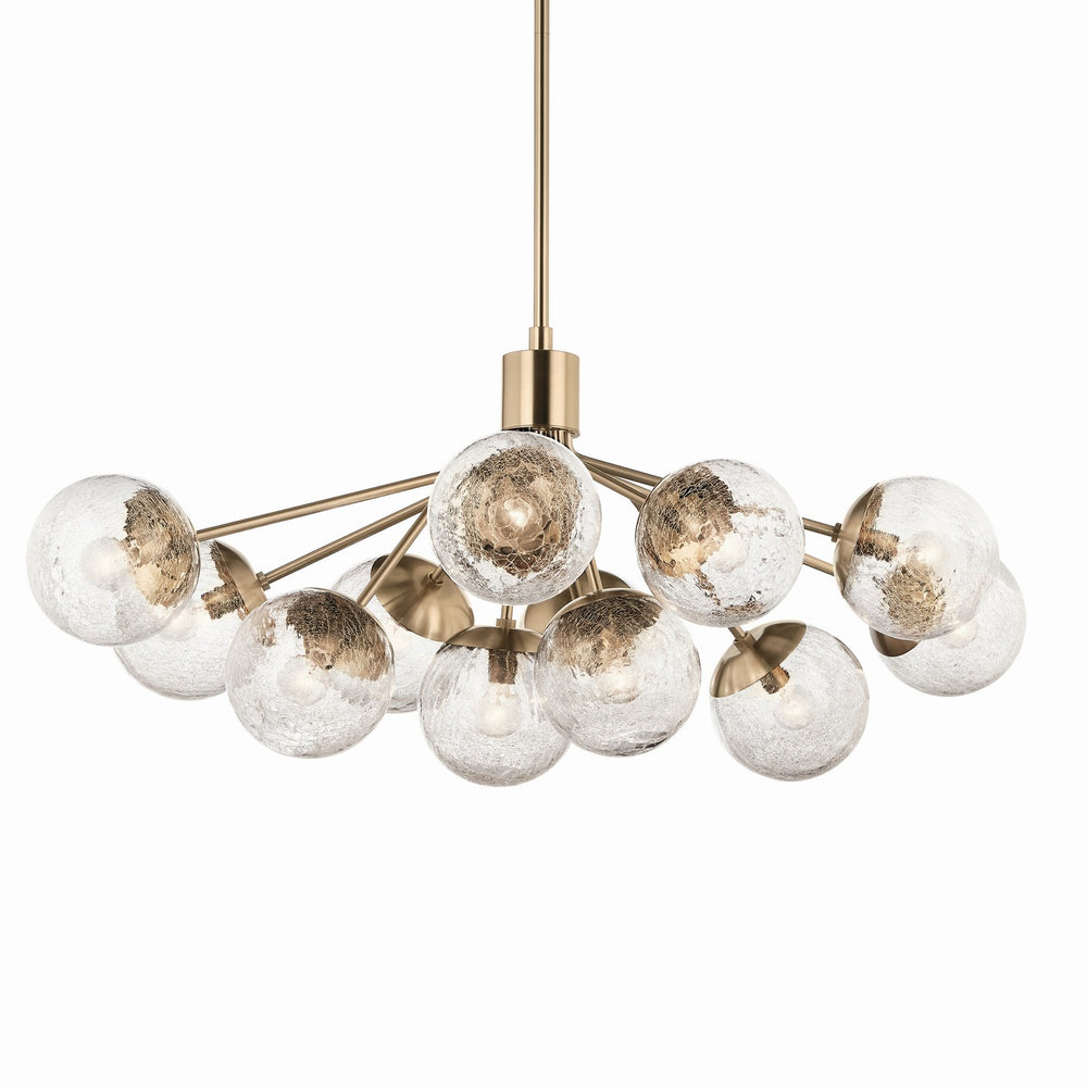 Kichler Canada - 52703CPZ - 12 Light Linear Chandelier Convertible - Silvarious - Champagne Bronze