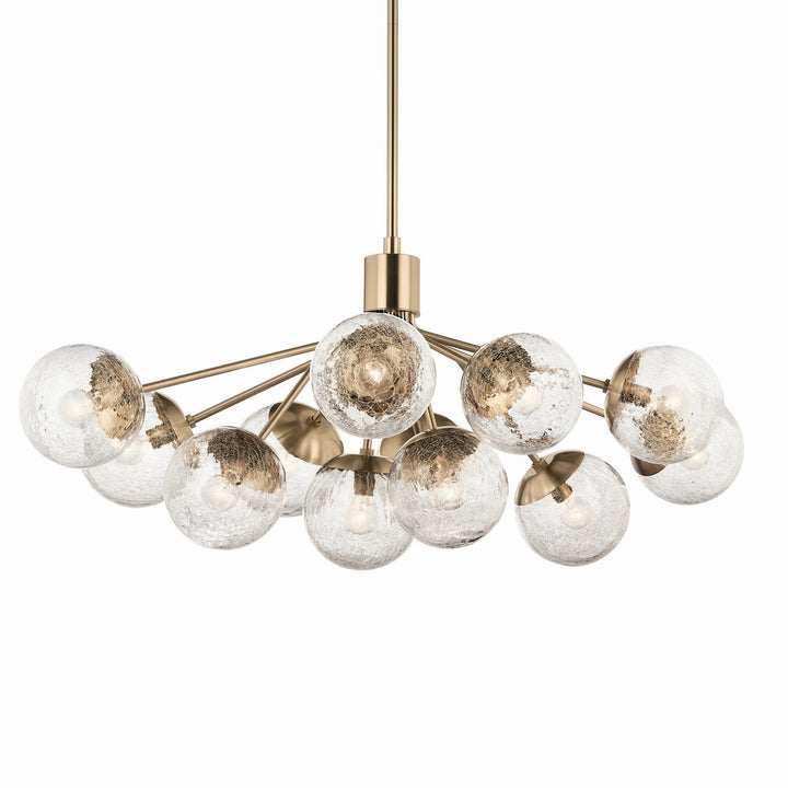 Kichler Canada - 52703CPZ - 12 Light Linear Chandelier Convertible - Silvarious - Champagne Bronze