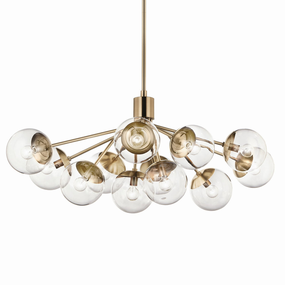 Kichler Canada - 52703CPZCLR - 12 Light Linear Chandelier Convertible - Silvarious - Champagne Bronze