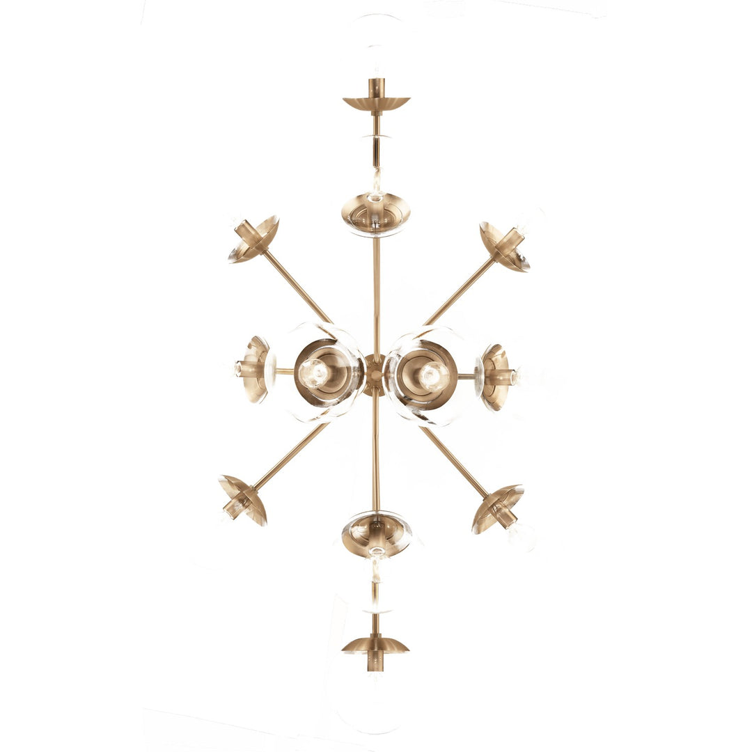 Kichler Canada - 52703CPZCLR - 12 Light Linear Chandelier Convertible - Silvarious - Champagne Bronze