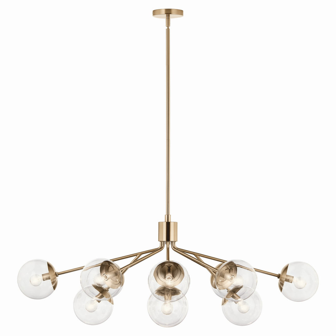 Kichler Canada - 52703CPZCLR - 12 Light Linear Chandelier Convertible - Silvarious - Champagne Bronze