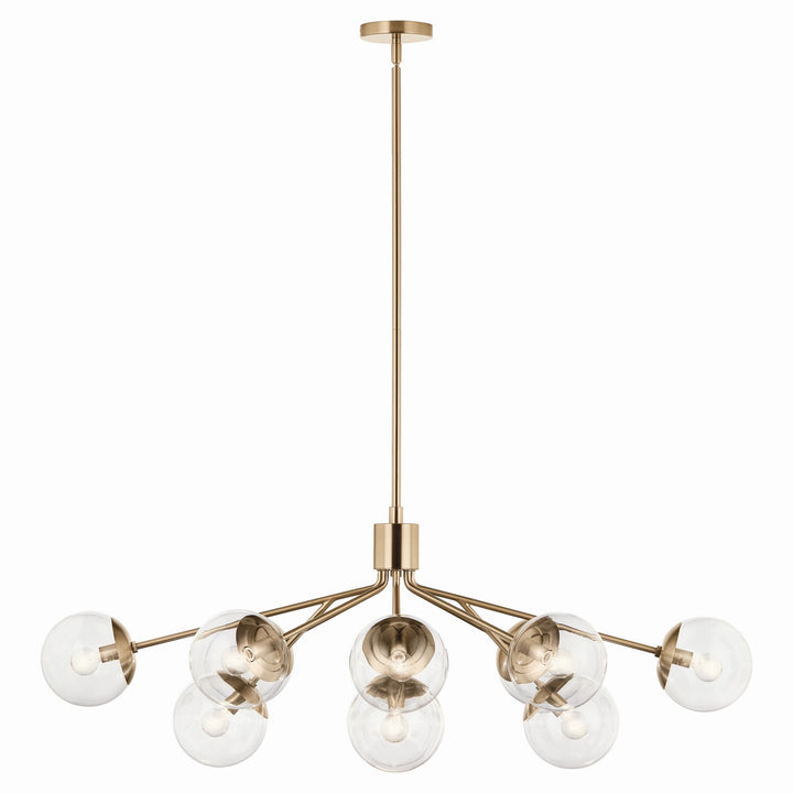 Kichler Canada - 52703CPZCLR - 12 Light Linear Chandelier Convertible - Silvarious - Champagne Bronze