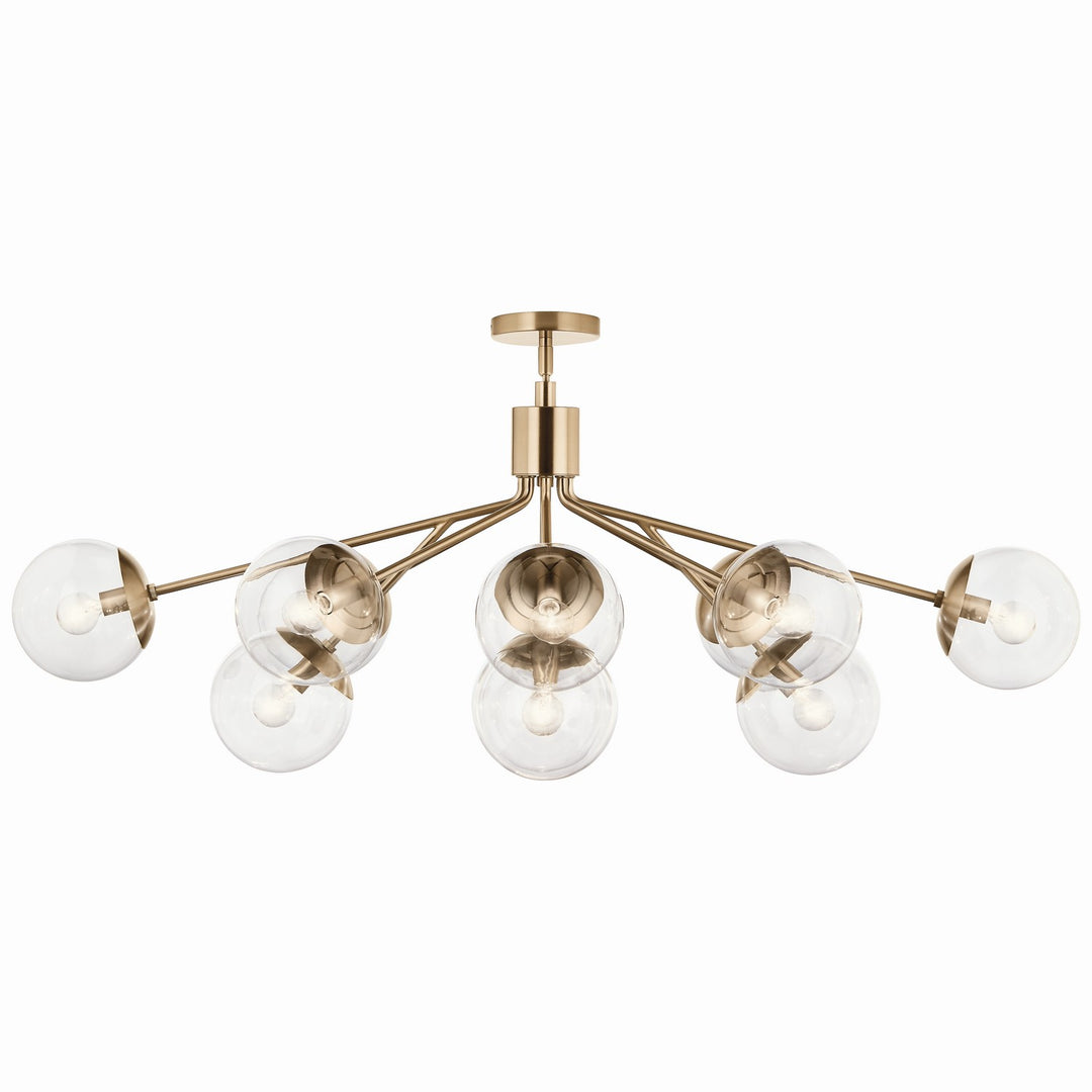 Kichler Canada - 52703CPZCLR - 12 Light Linear Chandelier Convertible - Silvarious - Champagne Bronze