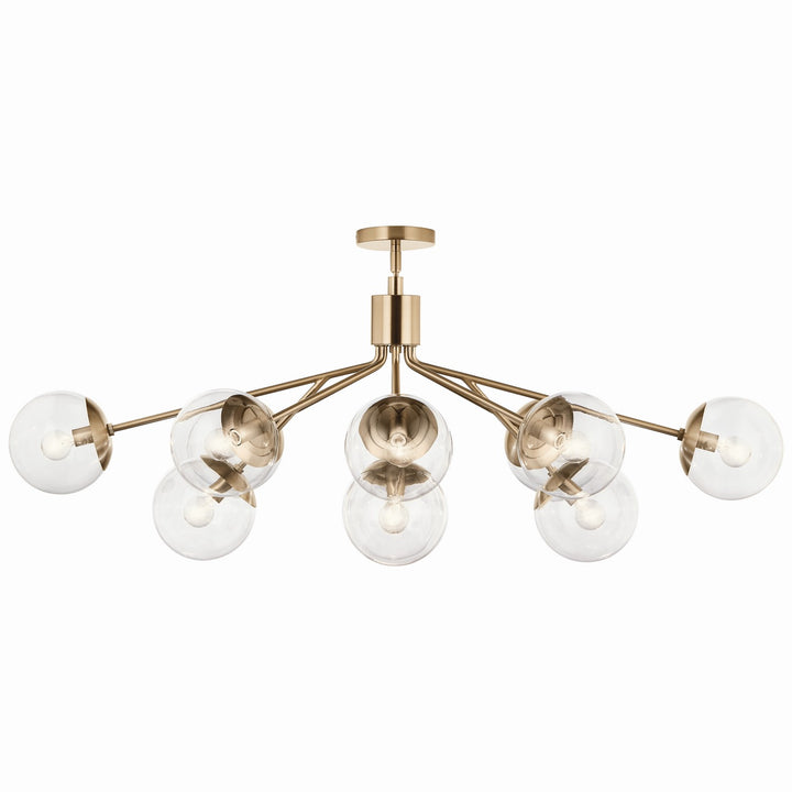 Kichler Canada - 52703CPZCLR - 12 Light Linear Chandelier Convertible - Silvarious - Champagne Bronze
