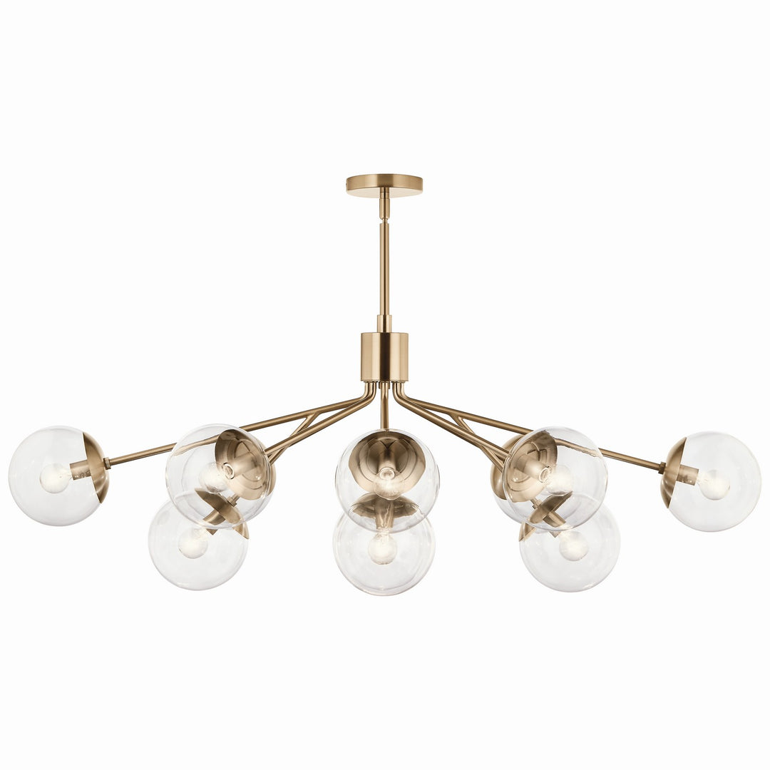 Kichler Canada - 52703CPZCLR - 12 Light Linear Chandelier Convertible - Silvarious - Champagne Bronze
