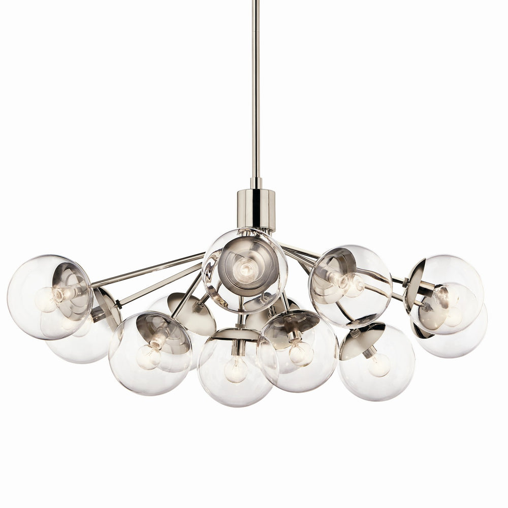 Kichler Canada - 52703PNCLR - 12 Light Linear Chandelier Convertible - Silvarious - Polished Nickel