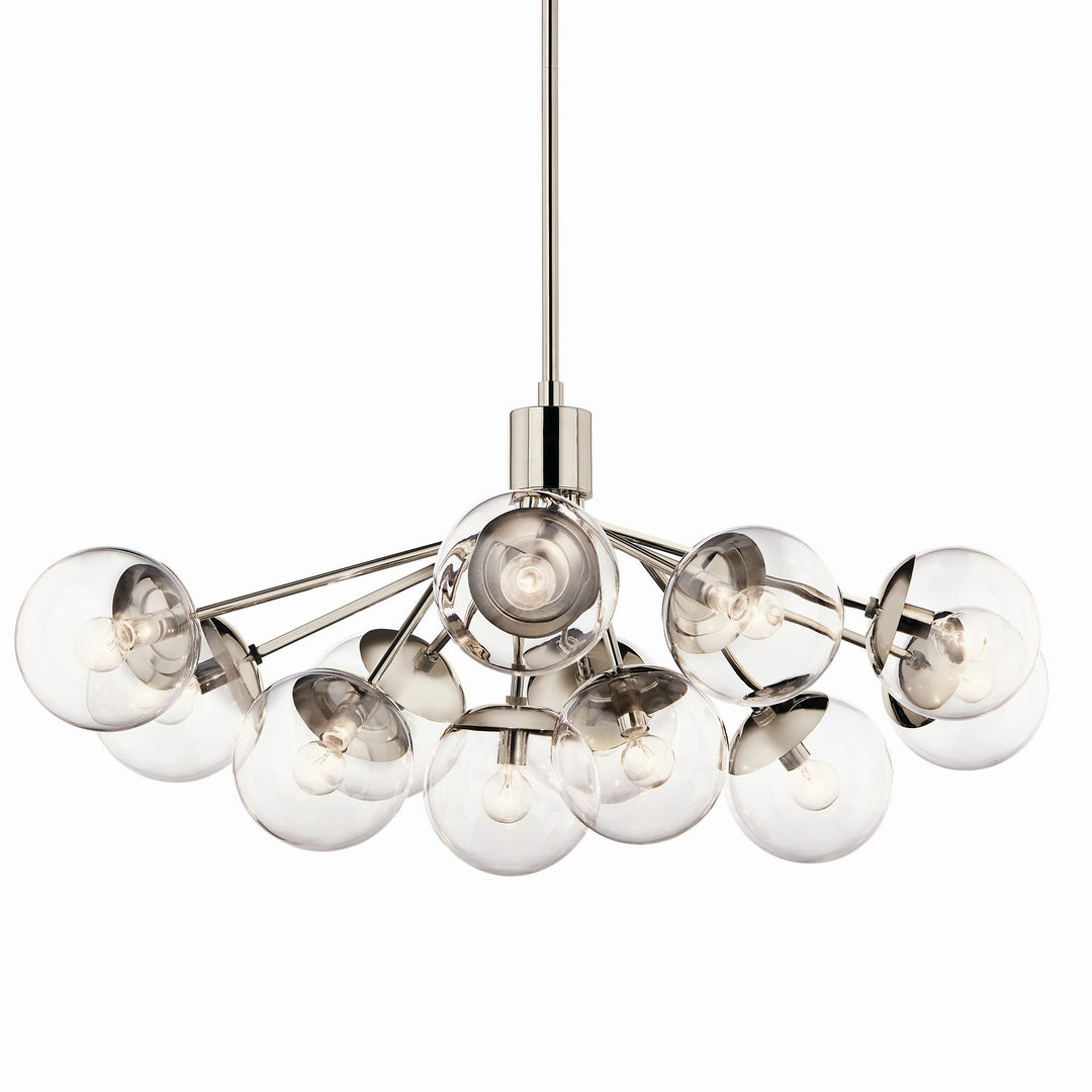 Kichler Canada - 52703PNCLR - 12 Light Linear Chandelier Convertible - Silvarious - Polished Nickel