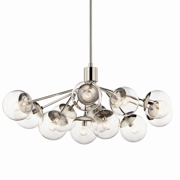 Kichler Canada - 52703PNCLR - 12 Light Linear Chandelier Convertible - Silvarious - Polished Nickel