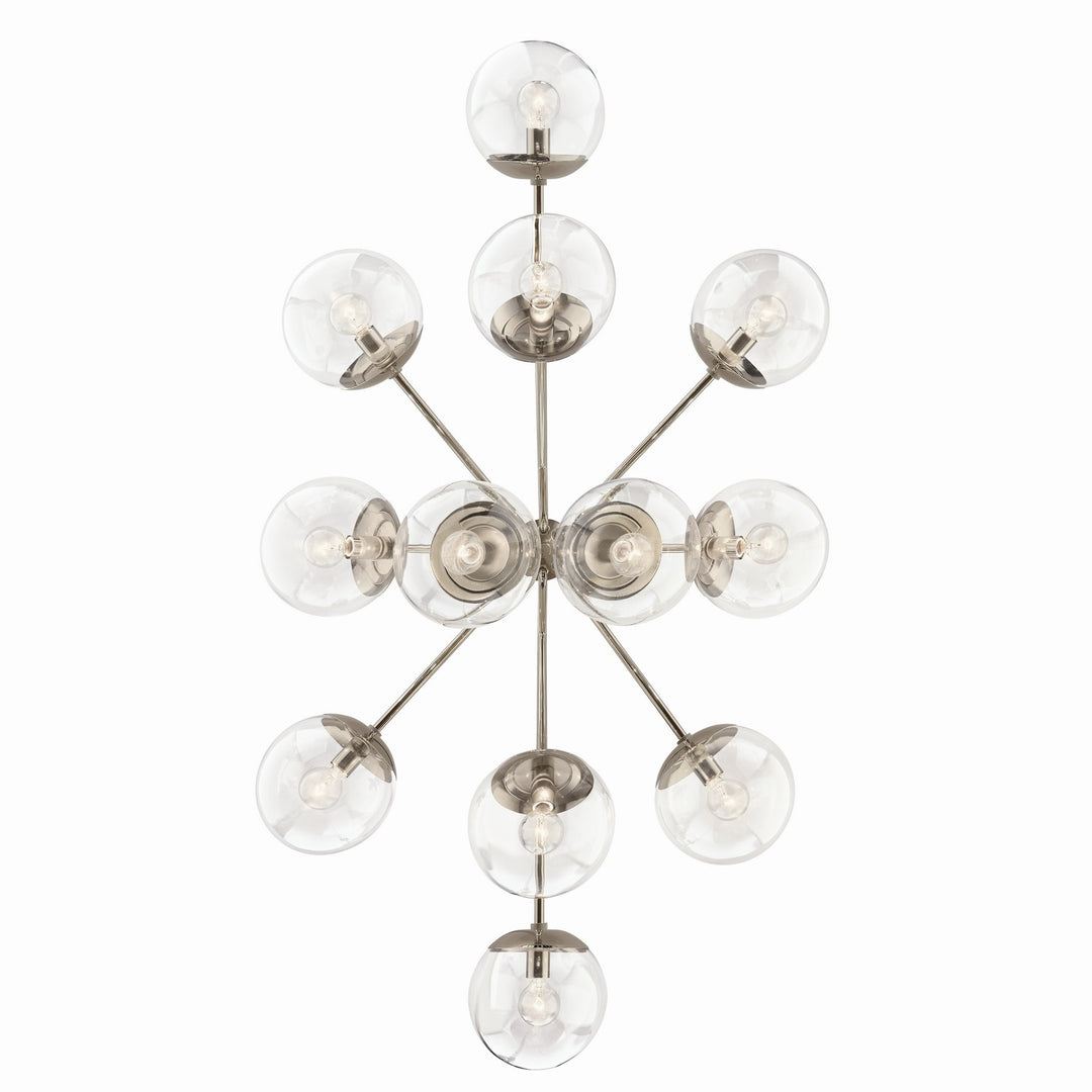 Kichler Canada - 52703PNCLR - 12 Light Linear Chandelier Convertible - Silvarious - Polished Nickel