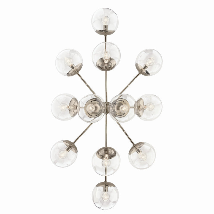 Kichler Canada - 52703PNCLR - 12 Light Linear Chandelier Convertible - Silvarious - Polished Nickel