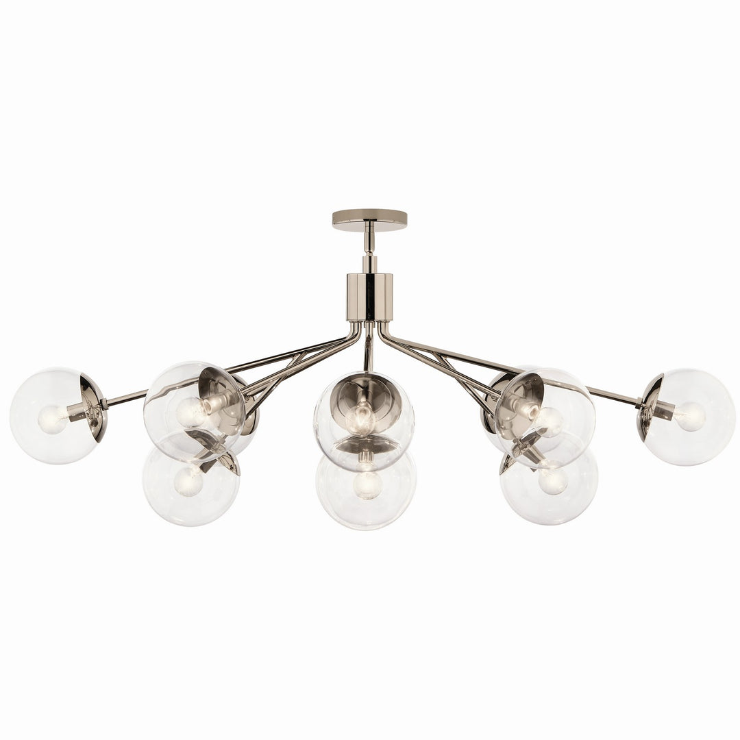 Kichler Canada - 52703PNCLR - 12 Light Linear Chandelier Convertible - Silvarious - Polished Nickel