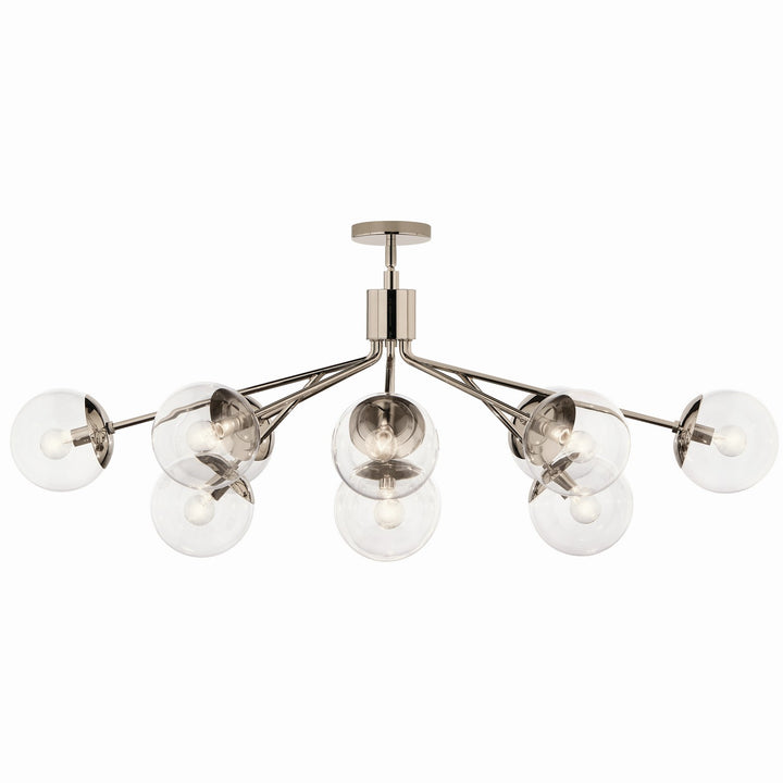 Kichler Canada - 52703PNCLR - 12 Light Linear Chandelier Convertible - Silvarious - Polished Nickel