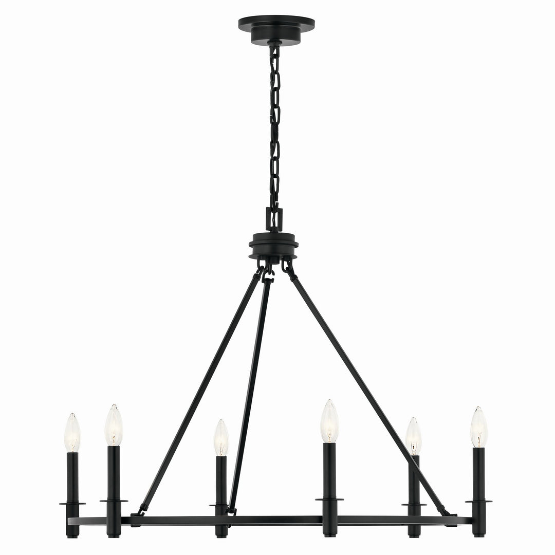Kichler Canada - 52705BK - Six Light Chandelier - Carrick - Black