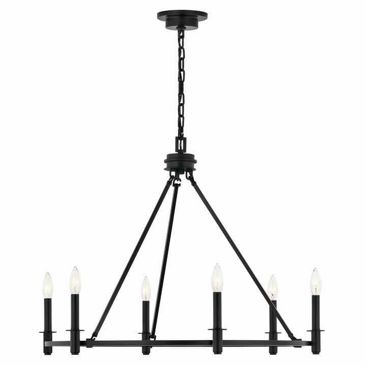 Kichler Canada - 52705BK - Six Light Chandelier - Carrick - Black