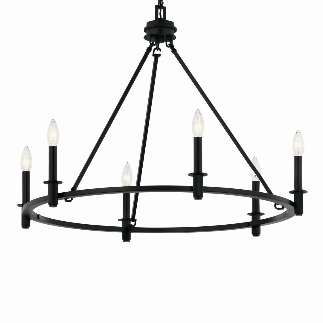 Kichler Canada - 52705BK - Six Light Chandelier - Carrick - Black