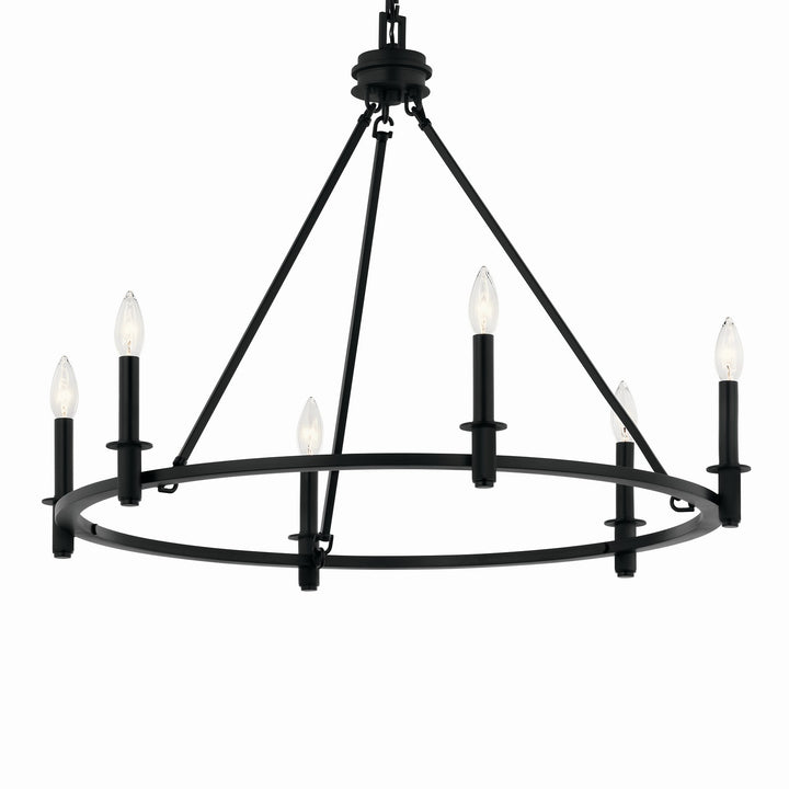 Kichler Canada - 52705BK - Six Light Chandelier - Carrick - Black