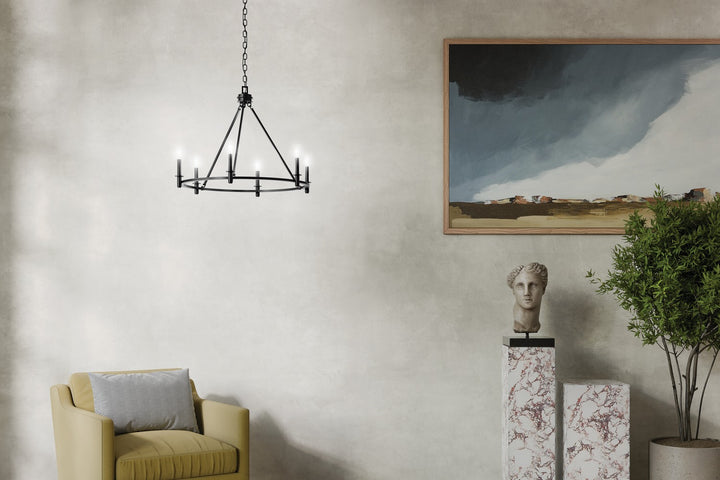 Kichler Canada - 52705BK - Six Light Chandelier - Carrick - Black