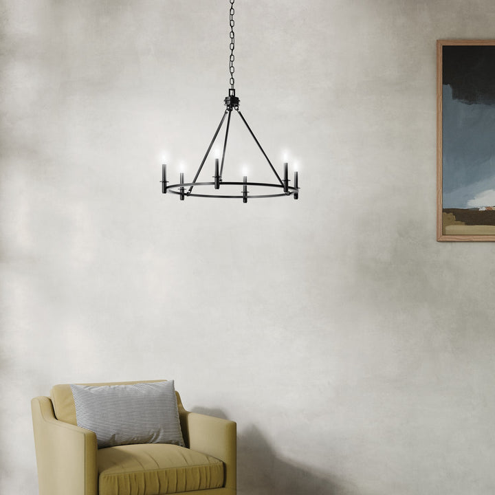 Kichler Canada - 52705BK - Six Light Chandelier - Carrick - Black