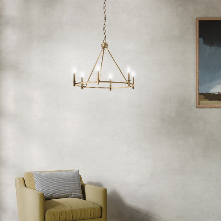 Kichler Canada - 52705CPZ - Six Light Chandelier - Carrick - Champagne Bronze