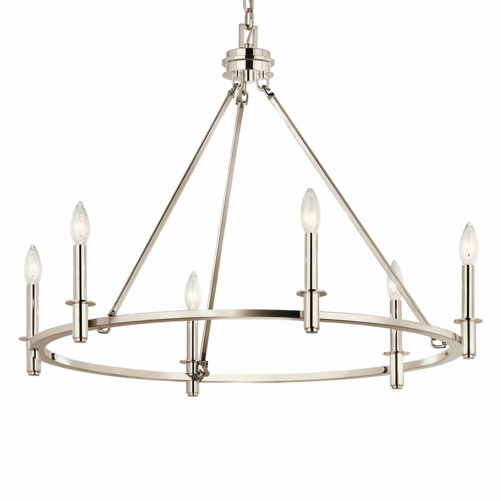 Kichler Canada - 52705PN - Six Light Chandelier - Carrick - Polished Nickel