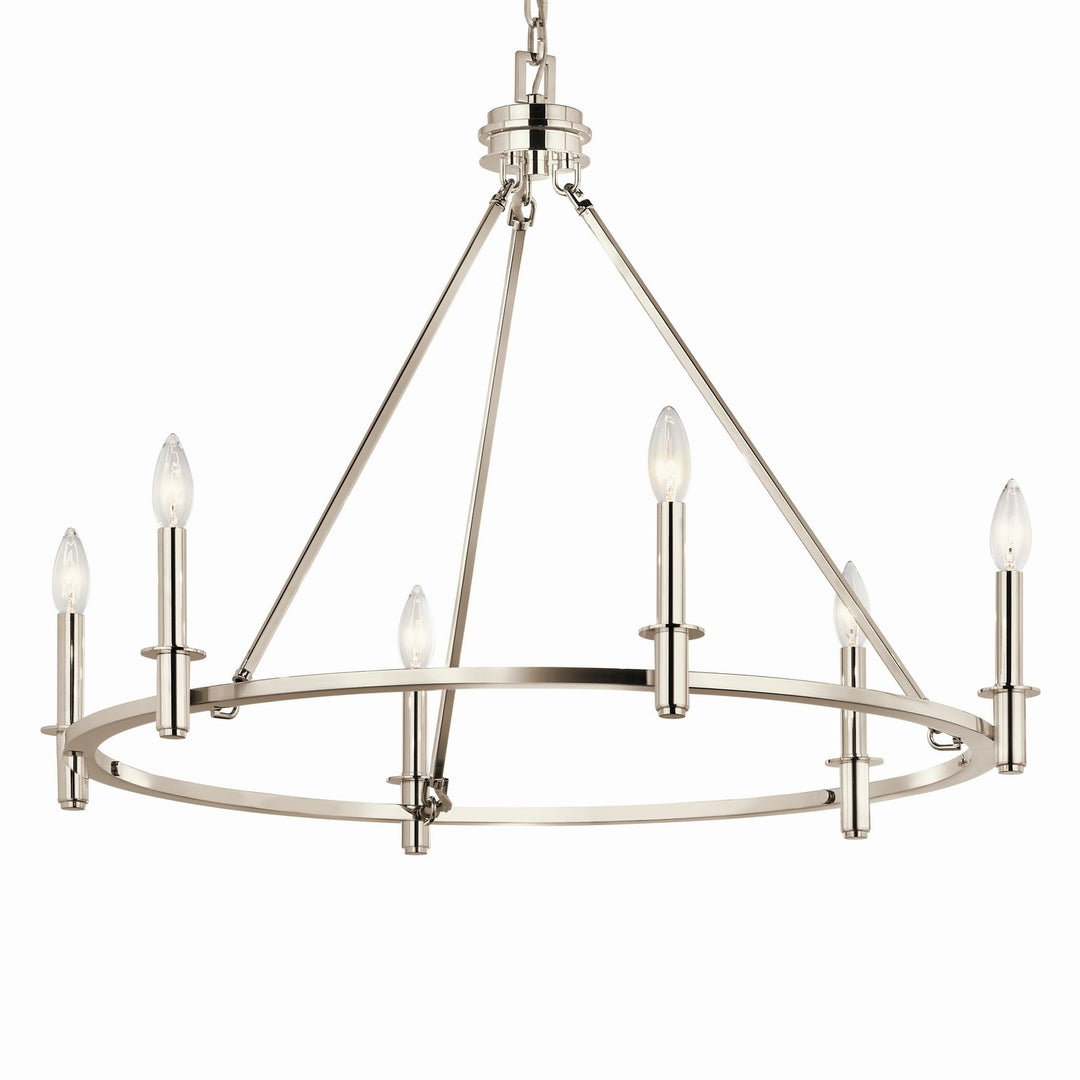 Kichler Canada - 52705PN - Six Light Chandelier - Carrick - Polished Nickel