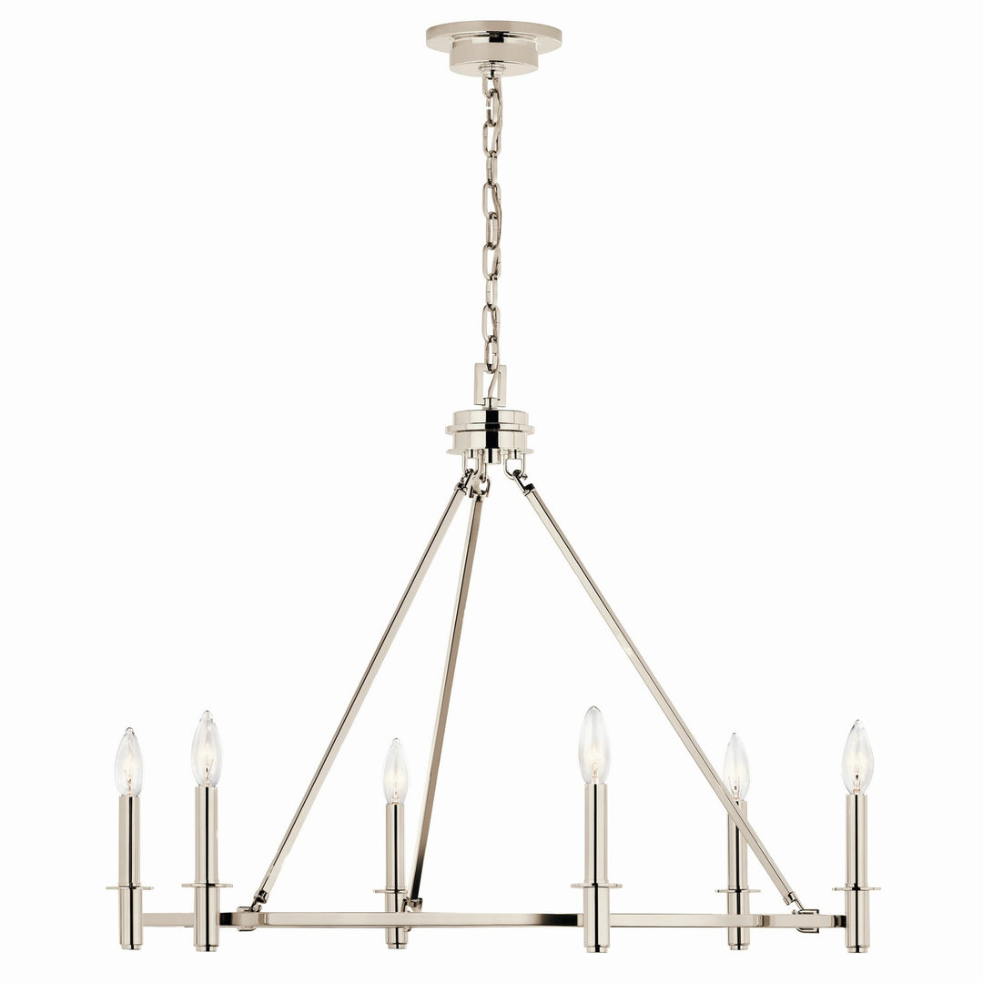 Kichler Canada - 52705PN - Six Light Chandelier - Carrick - Polished Nickel