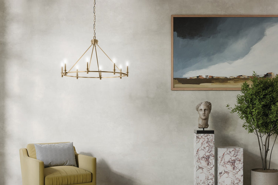 Kichler Canada - 52706CPZ - Eight Light Chandelier - Carrick - Champagne Bronze