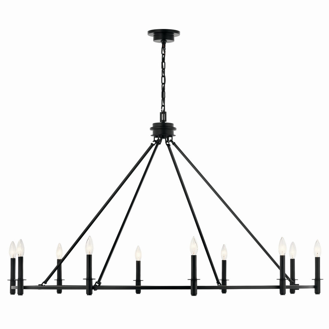 Kichler Canada - 52707BK - Ten Light Chandelier - Carrick - Black