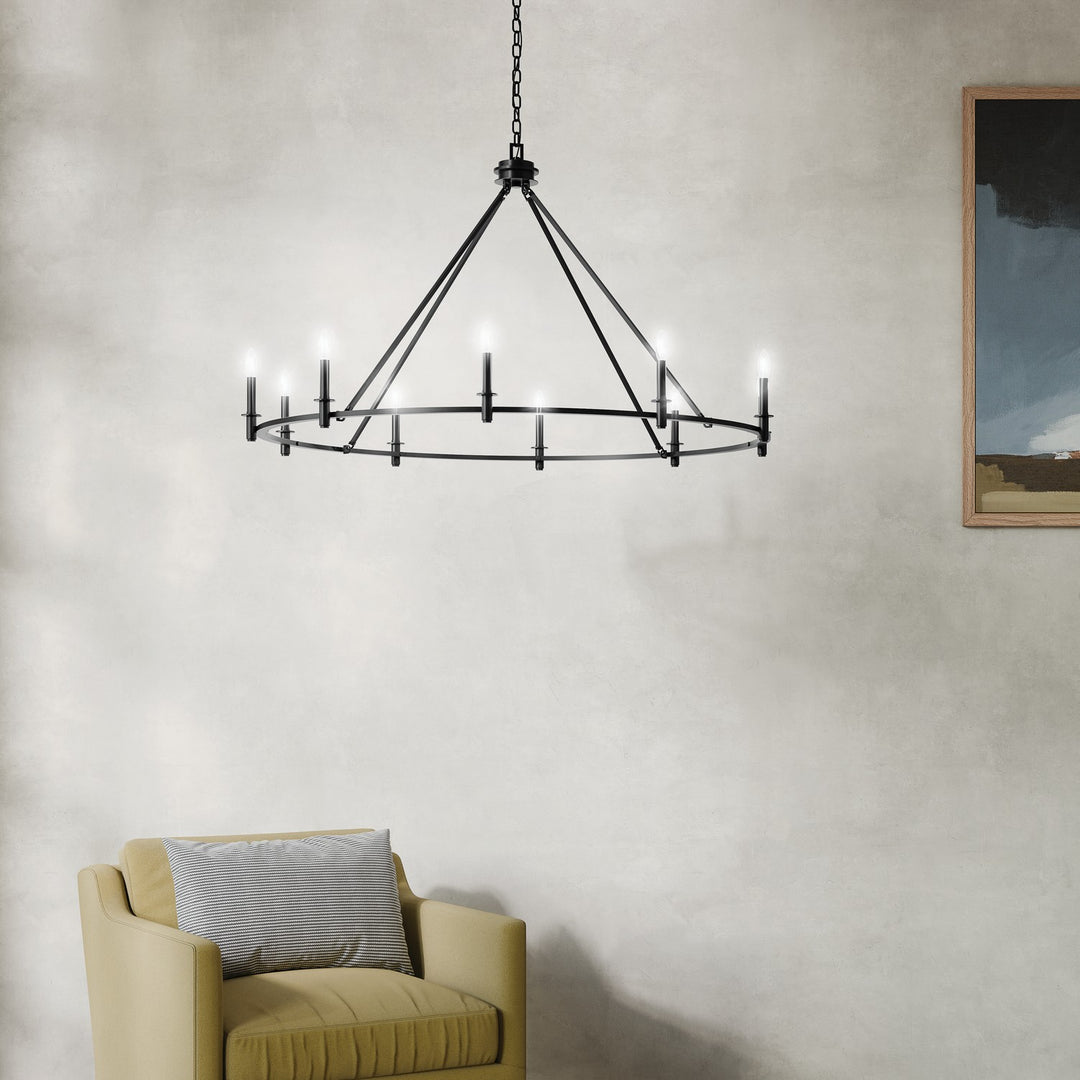 Kichler Canada - 52707BK - Ten Light Chandelier - Carrick - Black