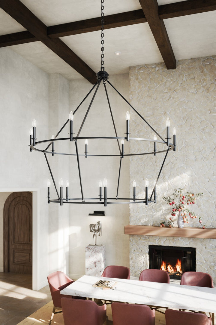 Kichler Canada - 52708BK - 18 Light Chandelier - Carrick - Black