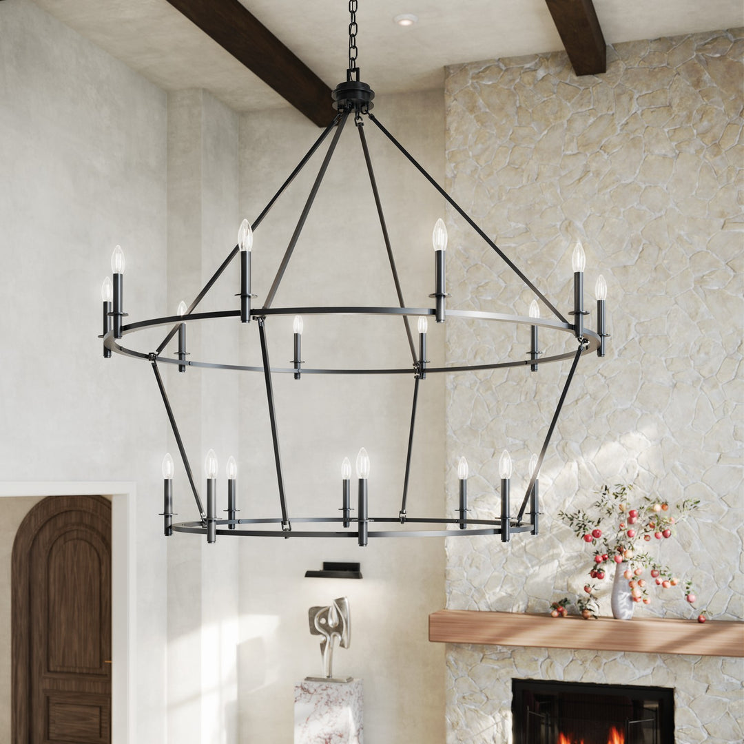 Kichler Canada - 52708BK - 18 Light Chandelier - Carrick - Black