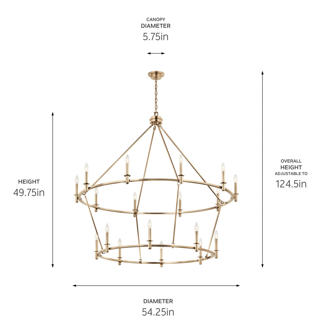 Kichler Canada - 52708CPZ - 18 Light Chandelier - Carrick - Champagne Bronze