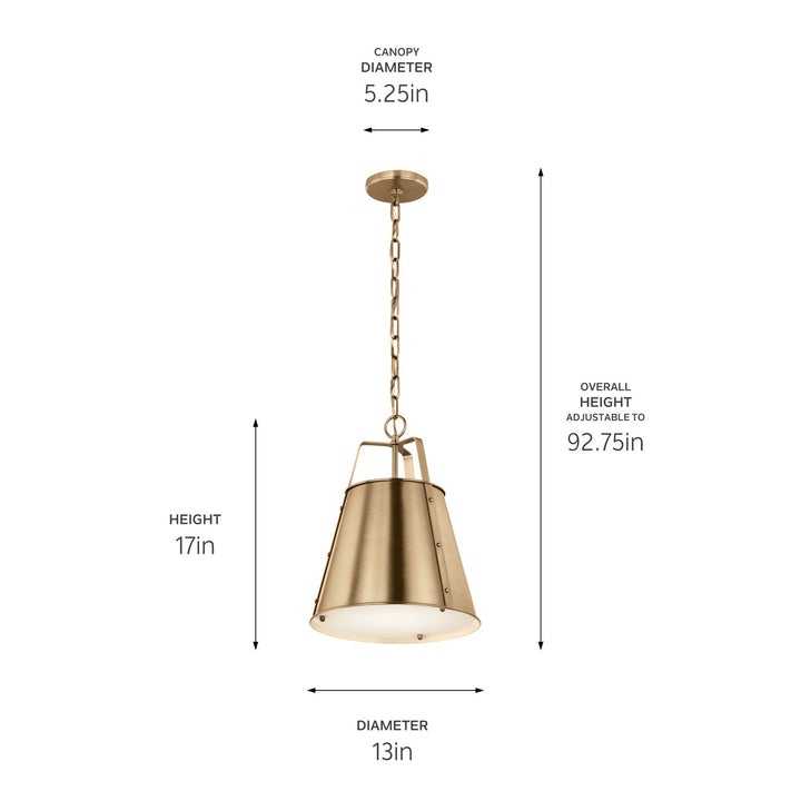 Kichler Canada - 52710CPZ - One Light Pendant - Etcher - Champagne Bronze