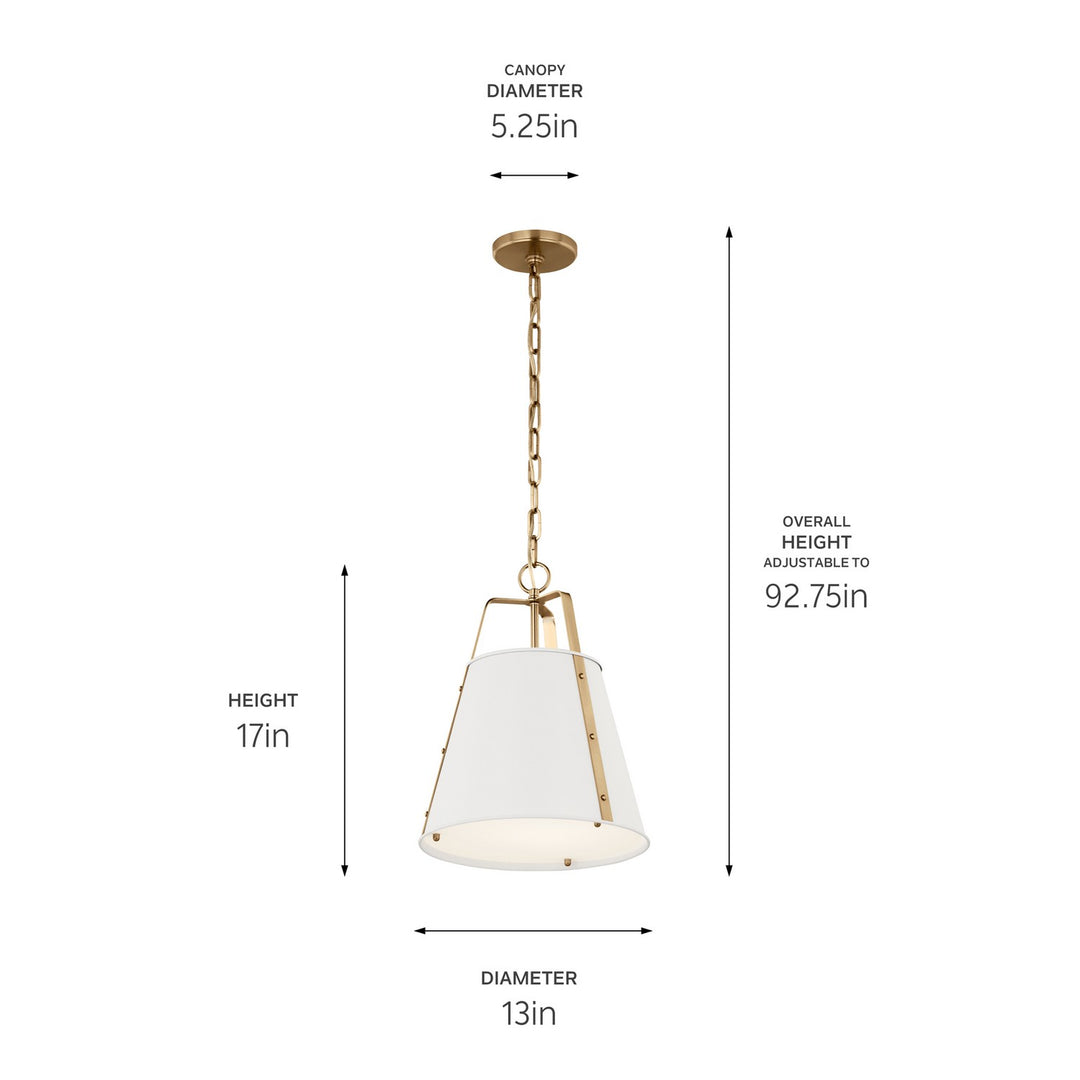 Kichler Canada - 52710WH - One Light Pendant - Etcher - White